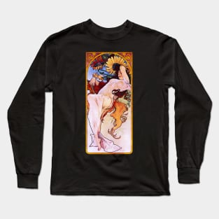 Alphonse Mucha - Summer Long Sleeve T-Shirt